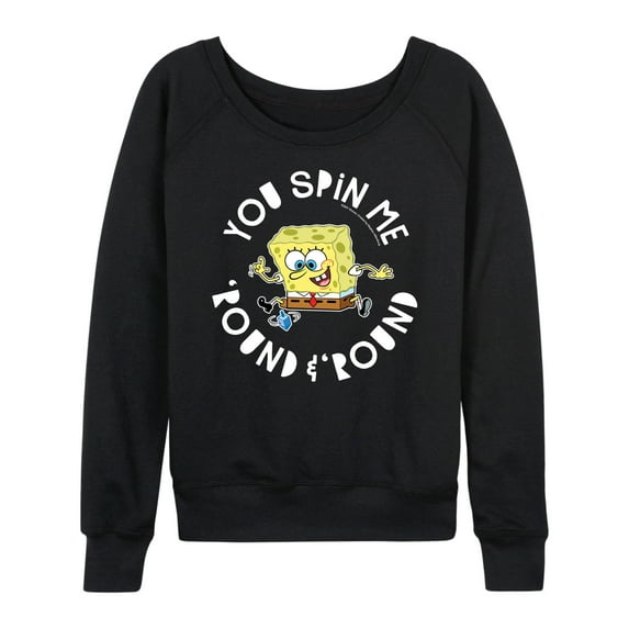 SpongeBob SquarePants - You Spin Me Round And Round - Women's Lightweight French Terry Long Sleeve Shirt