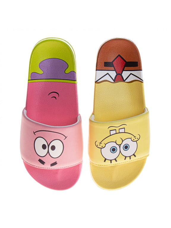 and Patrick Mismatch Kid's Slide Sandals-Size 2-3