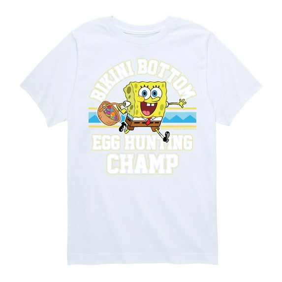 SpongeBob Squarepants - Bikini Bottom Egg Hunting Champ - Toddler And Youth Short Sleeve Graphic T-Shirt