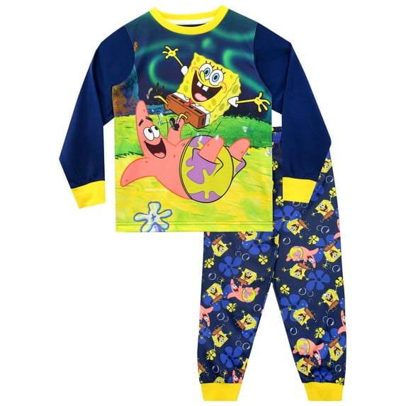 SpongeBob Squarepants Boys Patrick Pajamas Blue Sizes 4-12