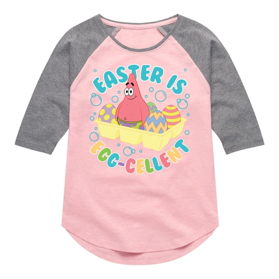 SpongeBob Squarepants - Easter Is Egg - Toddler And Youth Girls Raglan Graphic T-Shirt
