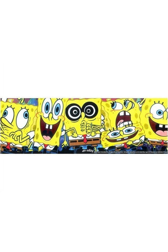 SpongeBob Squarepants Faces Peel-and-Stick WallBorder ~ 15 Foot Long Border per package