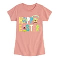 thumbnail image 1 of SpongeBob Squarepants - Hoppy Easter Icons - Toddler And Youth Girls Short Sleeve Graphic T-Shirt, 1 of 7