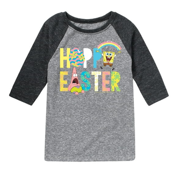 SpongeBob Squarepants - Hoppy Easter Icons - Toddler And Youth Raglan Graphic T-Shirt