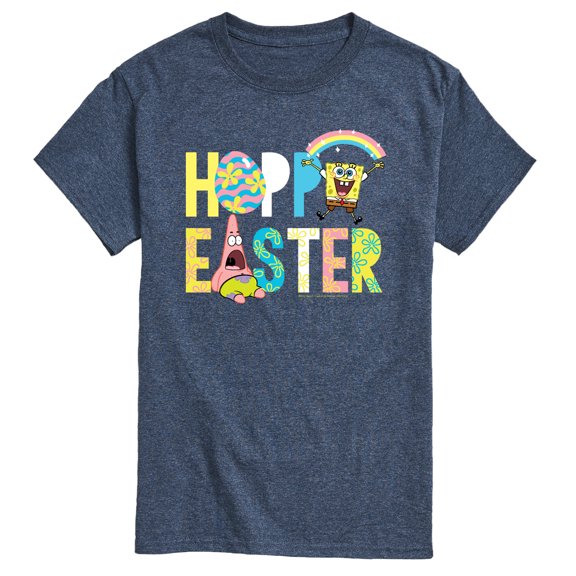 SpongeBob Squarepants - Hoppy Easter Patrick and Spongebob - Men's Short Sleeve Graphic T-Shirt