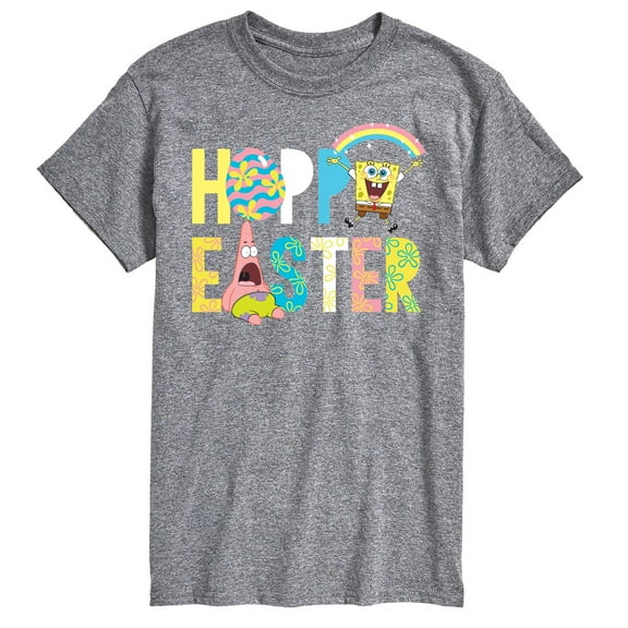 SpongeBob Squarepants - Hoppy Easter Patrick and Spongebob - Men's Short Sleeve Graphic T-Shirt