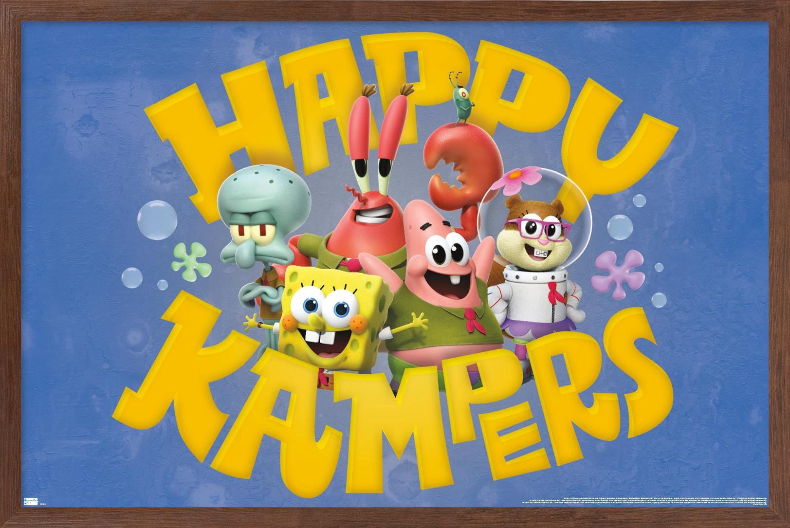 SpongeBob Squarepants : Kamp Koral - Happy Kampers Wall Poster, 22.375" x 34" Framed