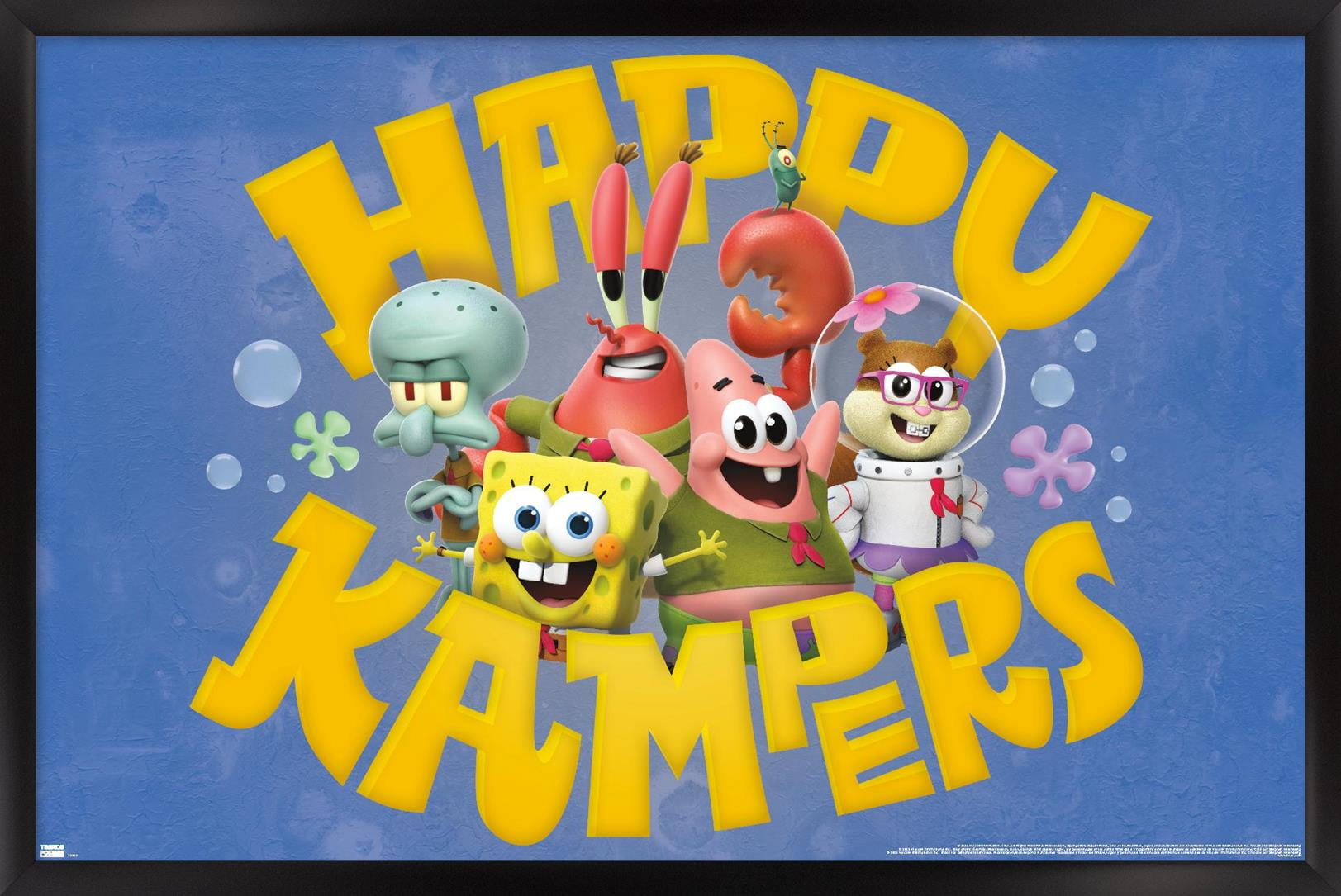 SpongeBob Squarepants : Kamp Koral - Happy Kampers Wall Poster, 22.375" x 34" Framed