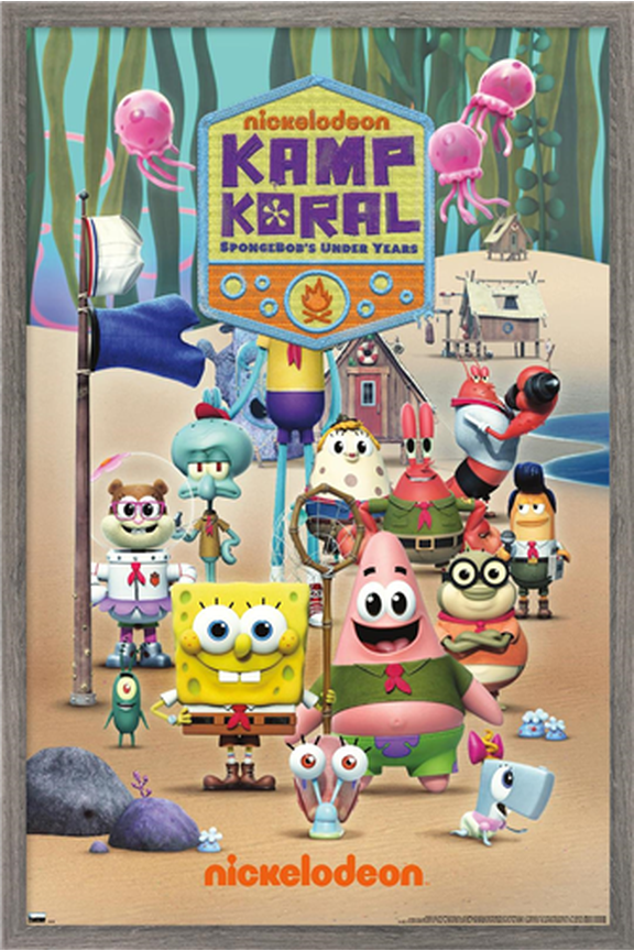 SpongeBob Squarepants : Kamp Koral - Key Art Wall Poster, 22.375" x 34" Framed