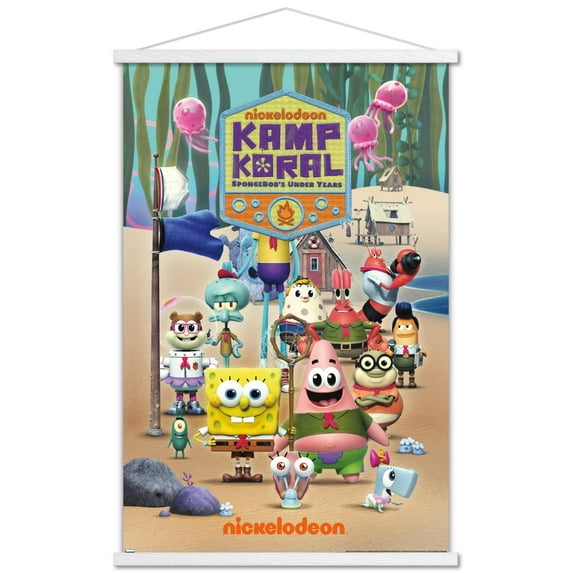 SpongeBob Squarepants : Kamp Koral - Key Art Wall Poster with Magnetic Frame, 22.375" x 34"