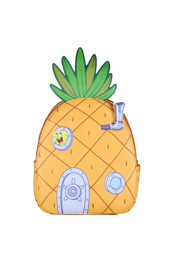 SpongeBob Squarepants Mini Backpack Pineapple Bikini Bottom 3D Design Purse Bag 11"