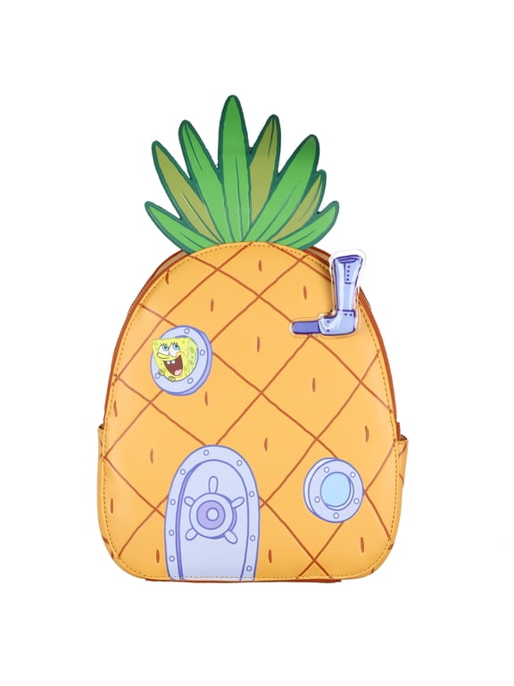 SpongeBob Squarepants Mini Backpack Pineapple Bikini Bottom 3D Design Purse Bag 11"