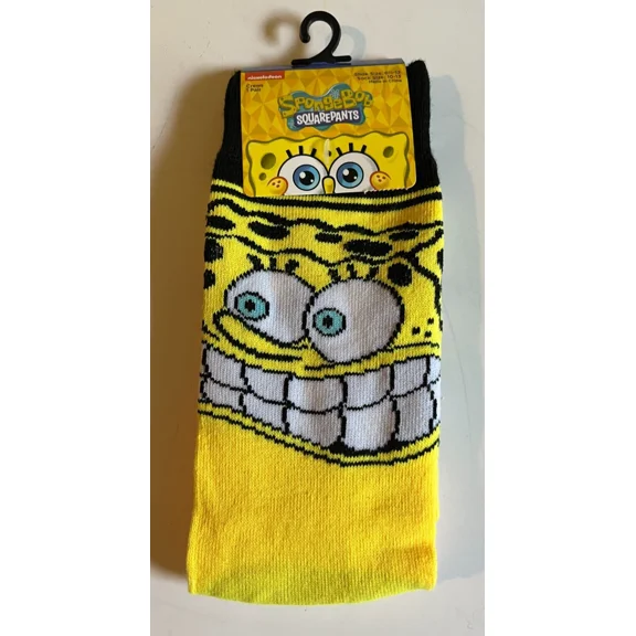 SpongeBob Squarepants Novelty Crew Socks Unisex Size 6-12