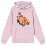 SpongeBob Squarepants Patrick Star Lounging Adult Pink Hoodie-Large
