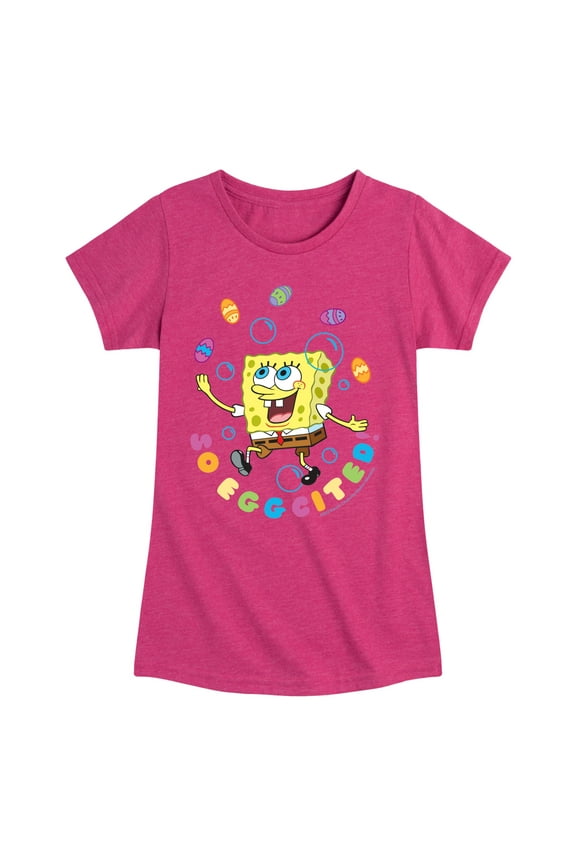 - So Eggcited - Toddler And Youth Girls Short Sleeve Graphic T-Shirt
