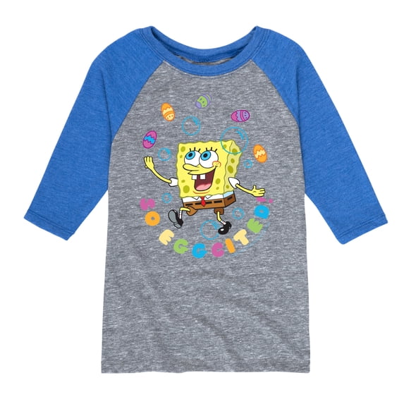 SpongeBob Squarepants - So Eggcited - Toddler And Youth Raglan Graphic T-Shirt