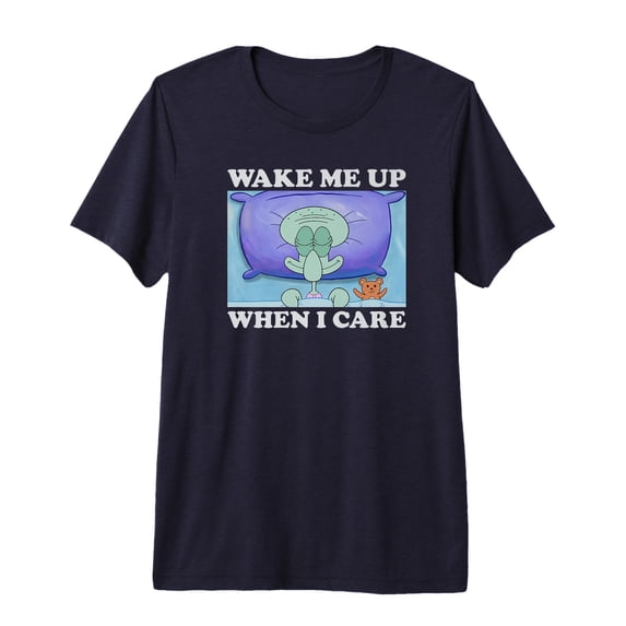 SpongeBob Squarepants T-Shirt Women's Squidward Wake Me When I Care Tee