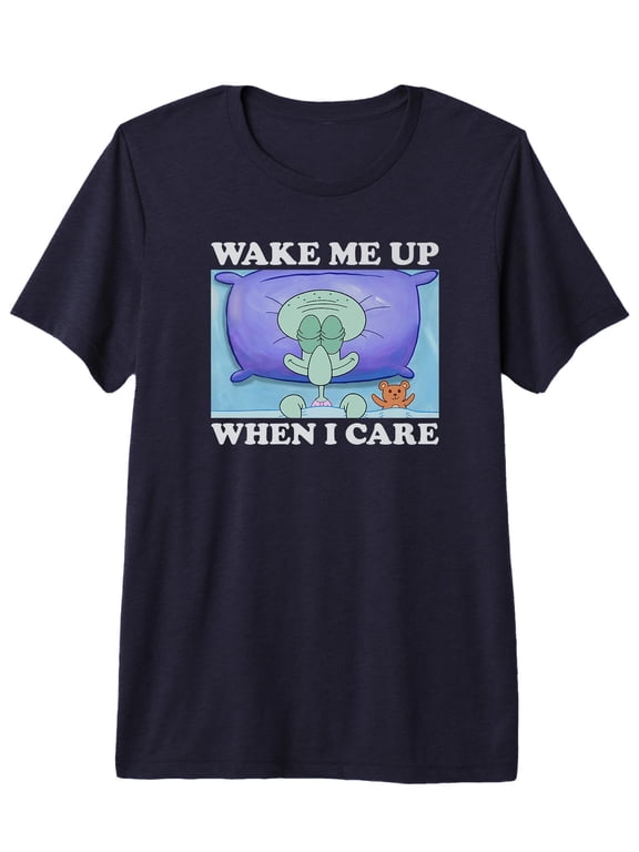 SpongeBob Squarepants T-Shirt Women's Squidward Wake Me When I Care Tee