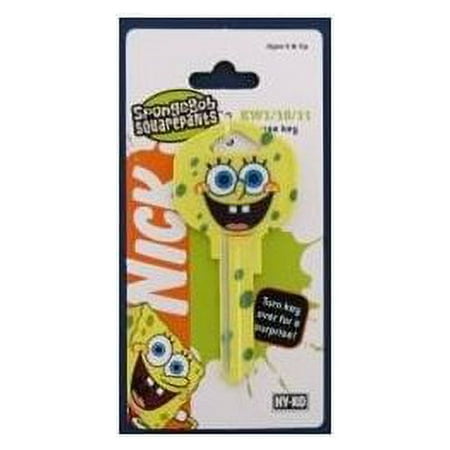 SpongeBob Squarepants Yellow Kwikset KW1 House Key