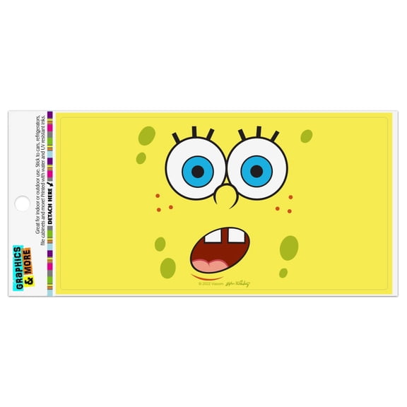 SpongeBob Surprise Face Automotive Car Refrigerator Locker Vinyl Magnet