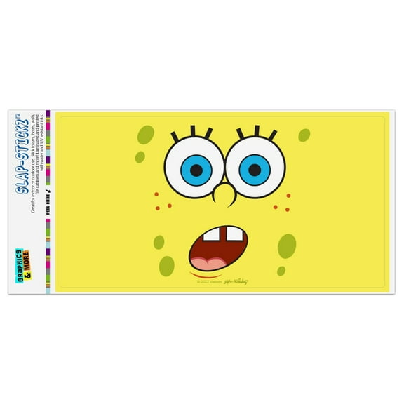 SpongeBob Surprise Face Automotive Car Window Locker Bumper Sticker
