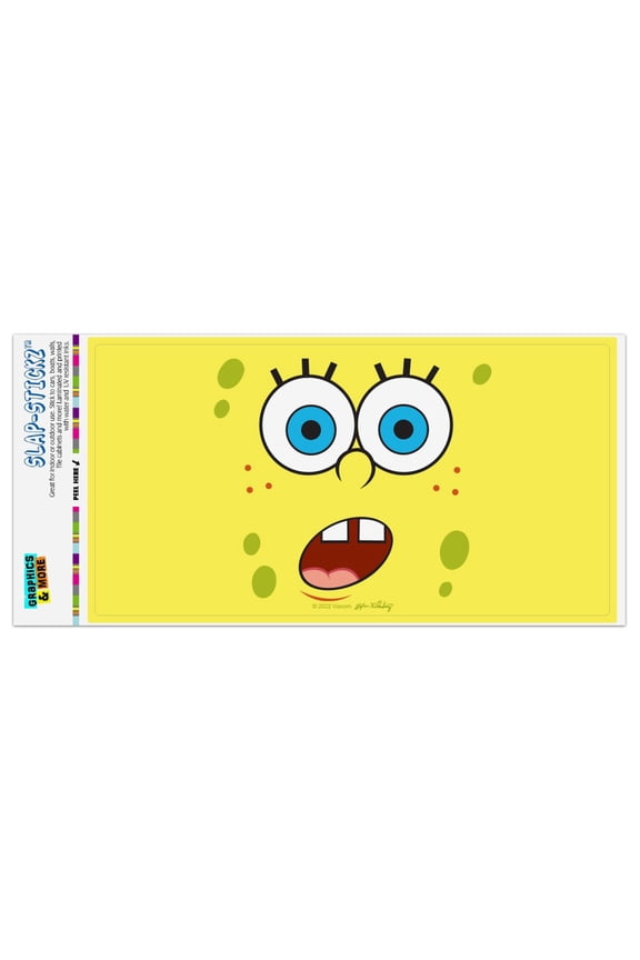SpongeBob Surprise Face Automotive Car Window Locker Bumper Sticker