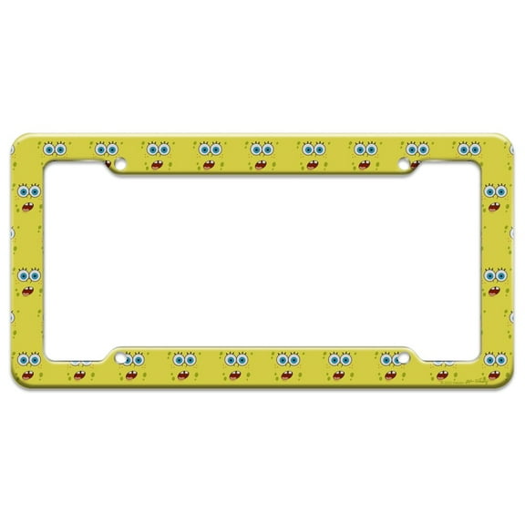 Spongebob Surprise Face License Plate Tag Frame