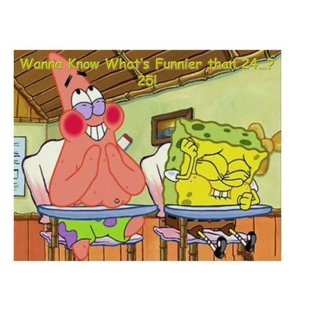 SpongeBob Wanna Know What's Funnier than 24 Birthday Edible Image Cake Topper For Half Sheet Cake By TNCT