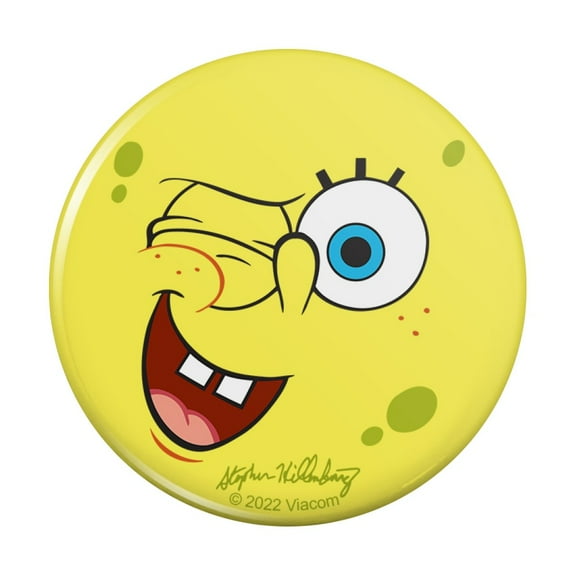SpongeBob Winking Face Pinback Button Pin