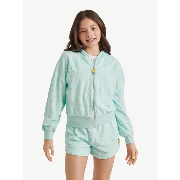 SpongeBob X Justice Girls French Terry Full Zip, Sizes XS - XLP