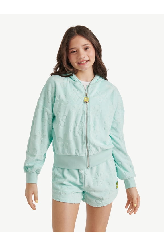 SpongeBob X Justice Girls French Terry Full Zip, Sizes XS - XLP