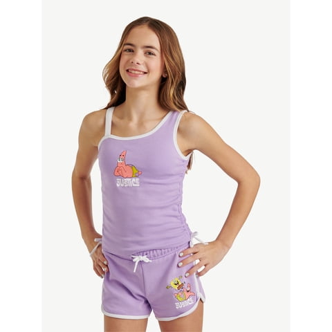 SpongeBob X Justice Girls One Shoulder Tank, Sizes XS - XLP