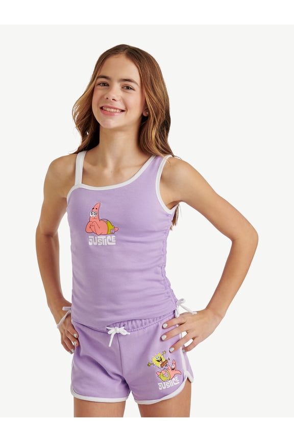 SpongeBob X Justice Girls One Shoulder Tank, Sizes XS - XLP