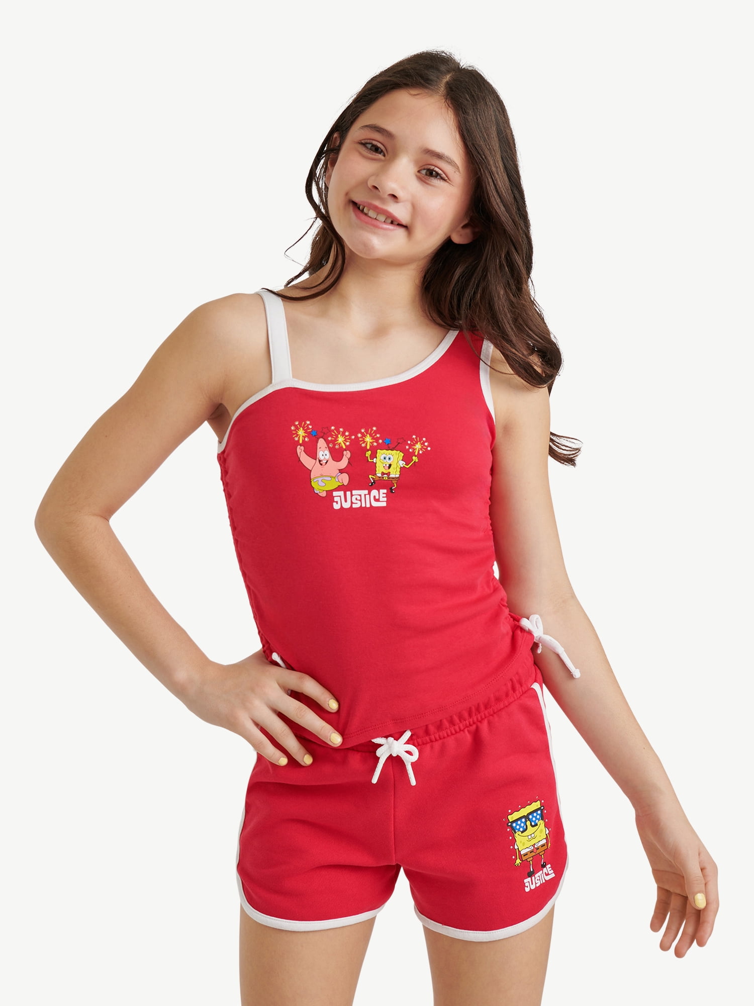SpongeBob X Justice Girls One Shoulder Tank, Sizes XS - XLP