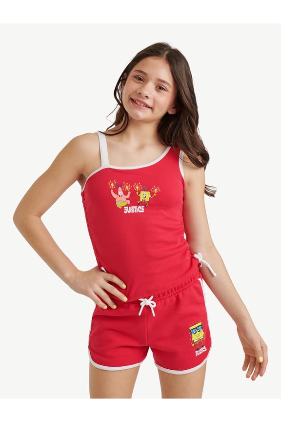 SpongeBob X Justice Girls One Shoulder Tank, Sizes XS - XLP