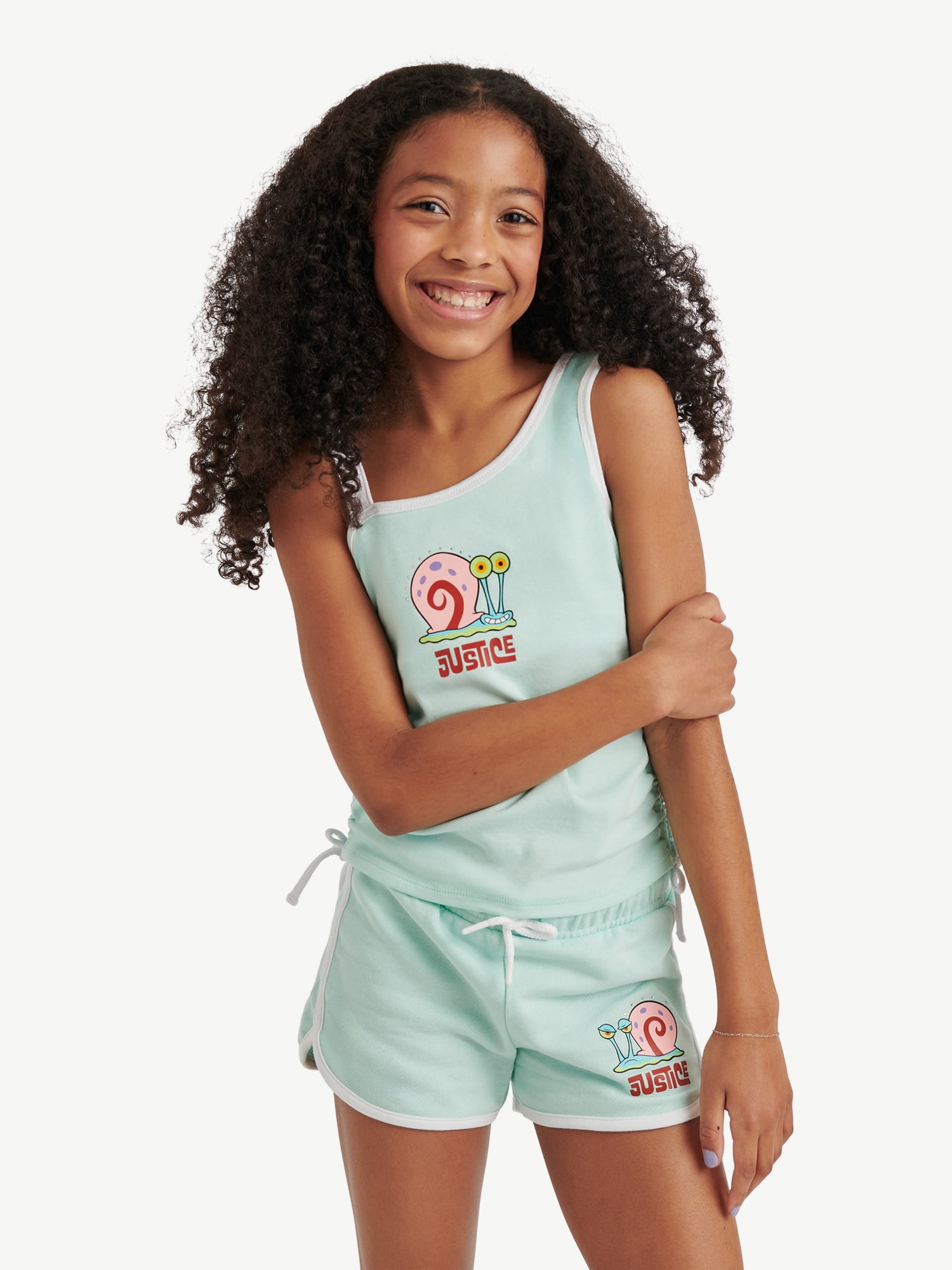 SpongeBob X Justice Girls One Shoulder Tank, Sizes XS - XLP