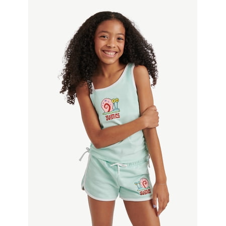 Justice SpongeBob X Justice Girls One Shoulder Tank, Sizes XS - XLP