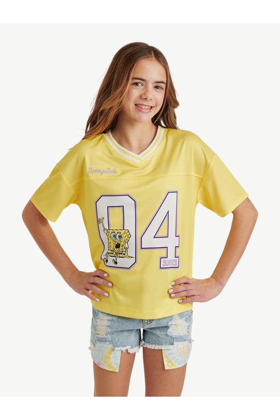 SpongeBob X Justice Girls Oversized Jersey, Sizes XS - XLP