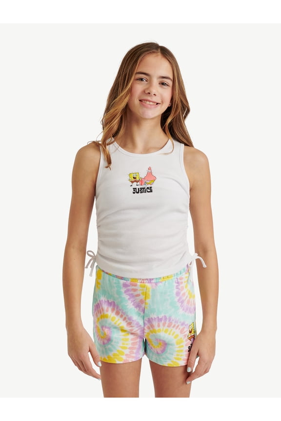 SpongeBob X Justice Girls Side Cinch Tank, Sizes XS - XLP