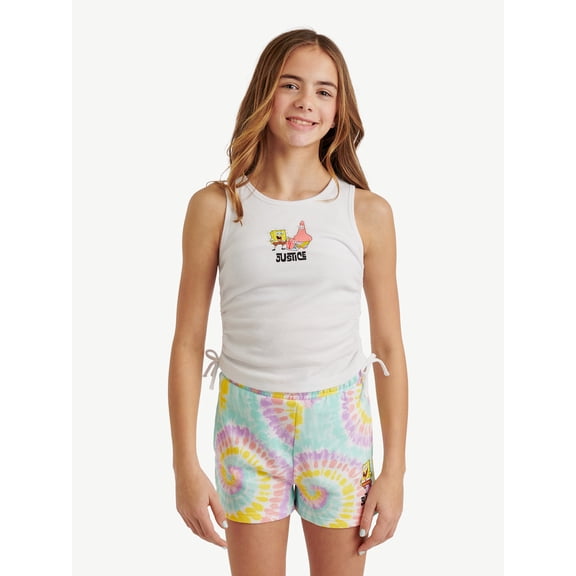 SpongeBob X Justice Girls Side Cinch Tank, Sizes XS - XLP