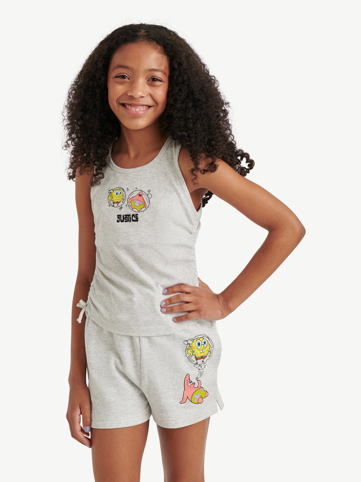 SpongeBob X Justice Girls Side Cinch Tank, Sizes XS - XLP