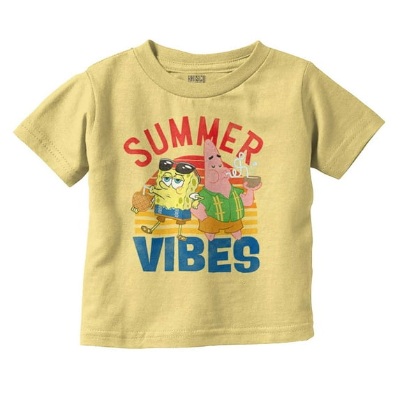 SpongeBob and Patrick Summer Vibes Toddler Boy Girl T Shirt Infant Toddler Brisco Brands 24M
