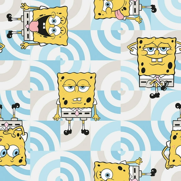 SpongeBob&nbsp;SquarePants Funny Faces Peel and Stick Wallpaper