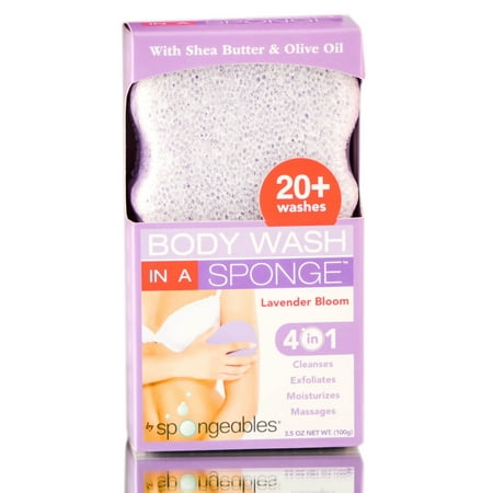 Spongeables Body Wash Sponge - Lavender Bloom