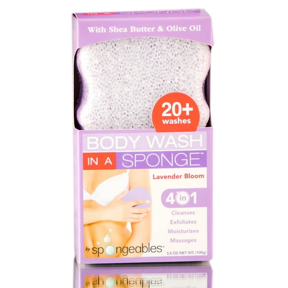 Spongeables Body Wash Sponge - Lavender Bloom