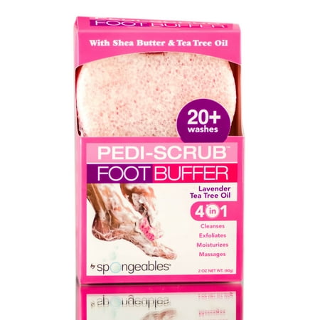Spongeables Pedi-Scrub Sponge - Lavender / Tea Tree Oil