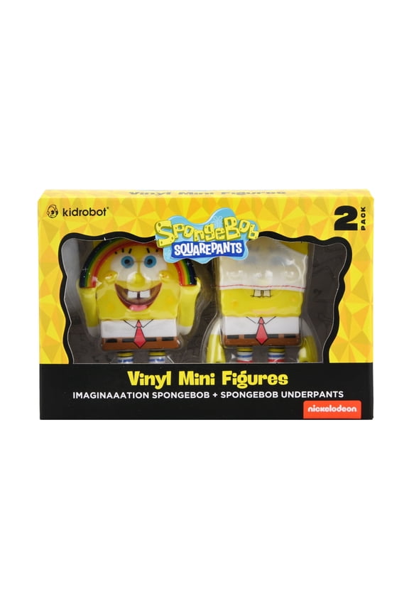 Spongebob  3" Vinyl Figures  Imaginaaation SpongeBob & SpongeBob UnderPants 2 Pack