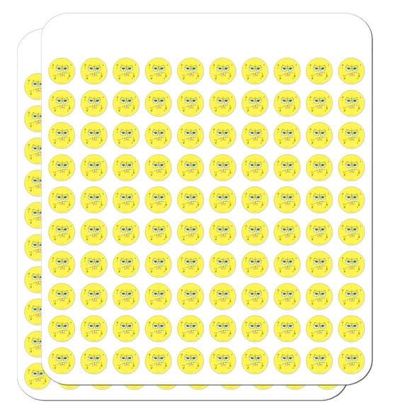 Spongebob Angry Face Planner Calendar Scrapbooking Crafting Stickers