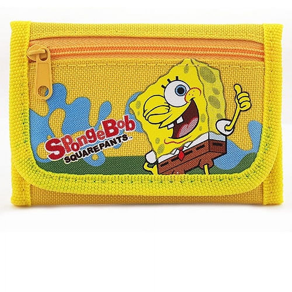 Spongebob Authentic Licensed Yellow Trifold Wallet Walmart