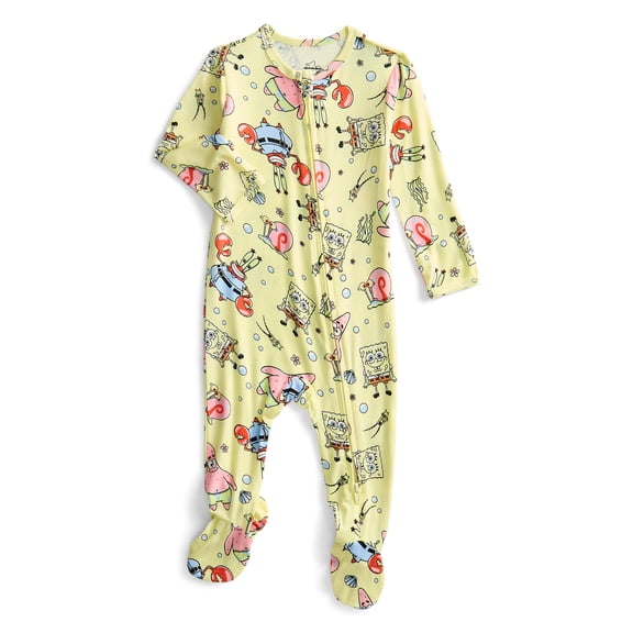 Character Baby Boys or Girls Cozy and Comfortable Viscose Two-Way Zip Footed Sleep 'N Play One-Piece Pajamas, Sizes 0M–6/9M
